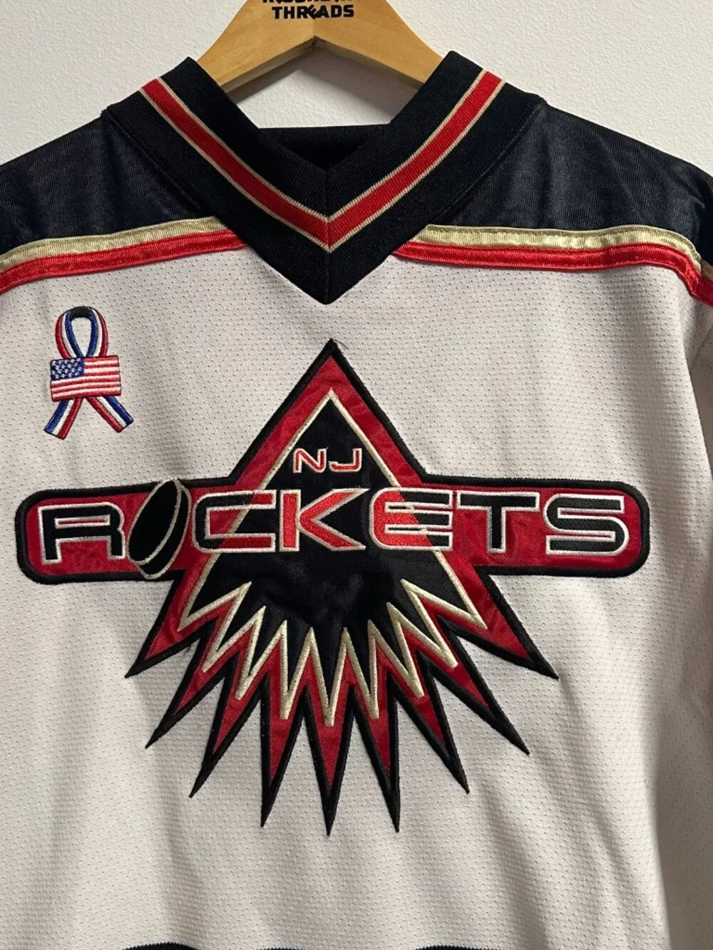 Vintage New Jersey Rockets Hockey Jersey Youth XL